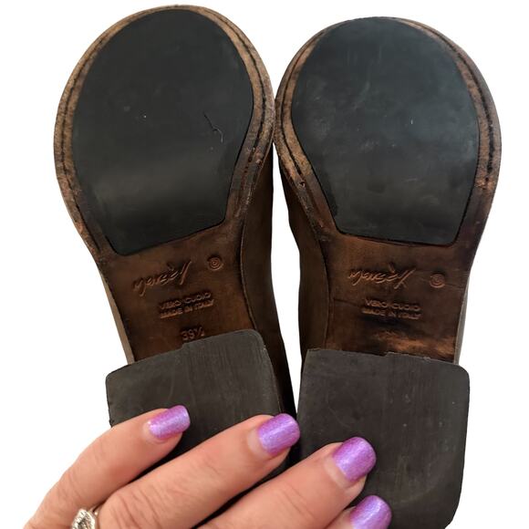 Marsèll Chocolate Brown Bolla Glove Leather Block Heel Ankle Bootie 9.5/39.5 - Picture 11 of 14